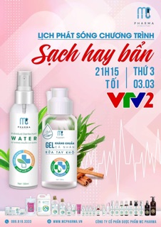 XỊT KHÁNG KHUẨN MC PHAMA DIỆT KHUẨN 99,99% CHAI 120ml