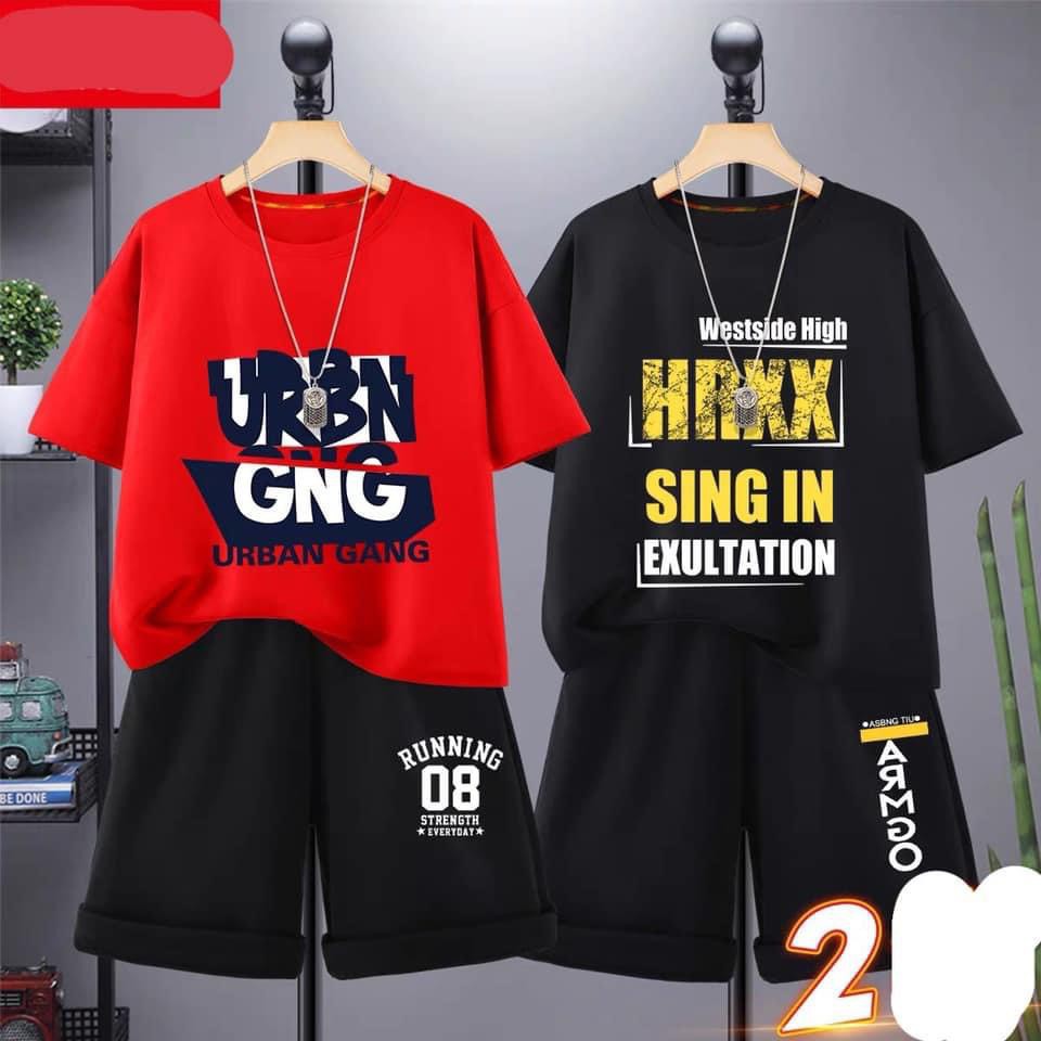 đồ bộ hàng việt nam xuất khẩu  bé trai,set đồ mùa hè bé trai, chất liệu thun thoáng mát, phong cách hiphop cực chất