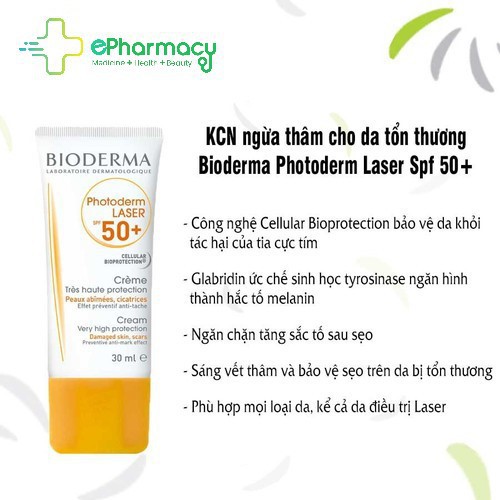 Kem chống nắng Bioderma Photoderm Laser SPF 50+