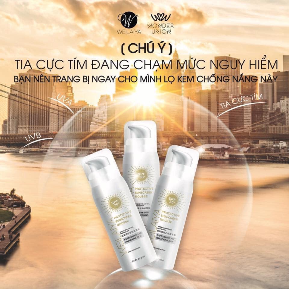 Kem Chống Nắng,Bọt Chống Nắng Weilaiya (Protetive Sunscreen Mouse) | BigBuy360 - bigbuy360.vn
