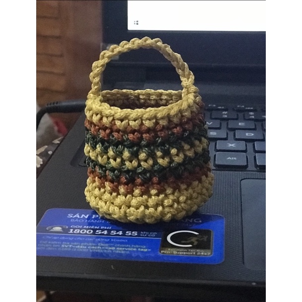 Móc khoá giỏ xách handmade