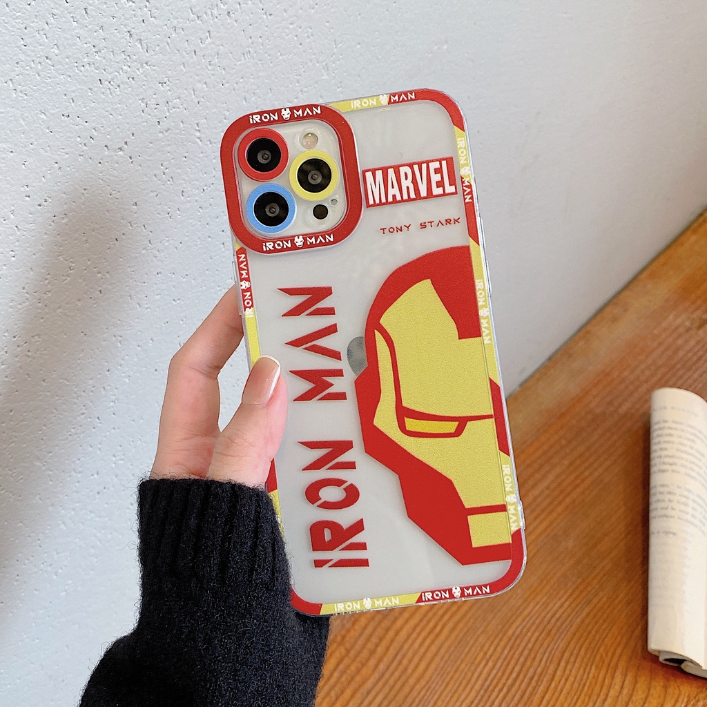 Ốp Điện Thoại Họa Tiết Iron Man Hoạt Hình Cho iphone 13promax 12pro 11 xsmax xr 7plus 8plus 6splus