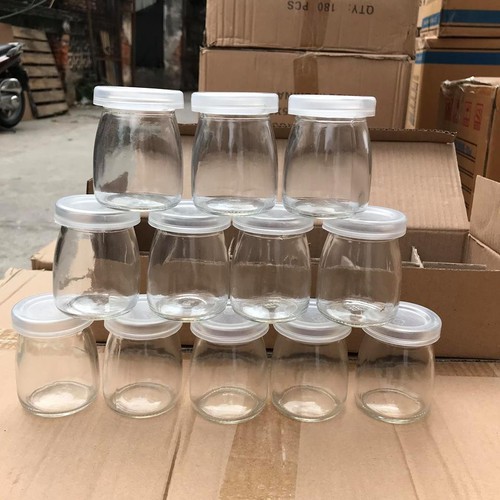Bộ 12 hũ thủy tinh làm sữa chua tiện lợi, an toàn - HV Store 087