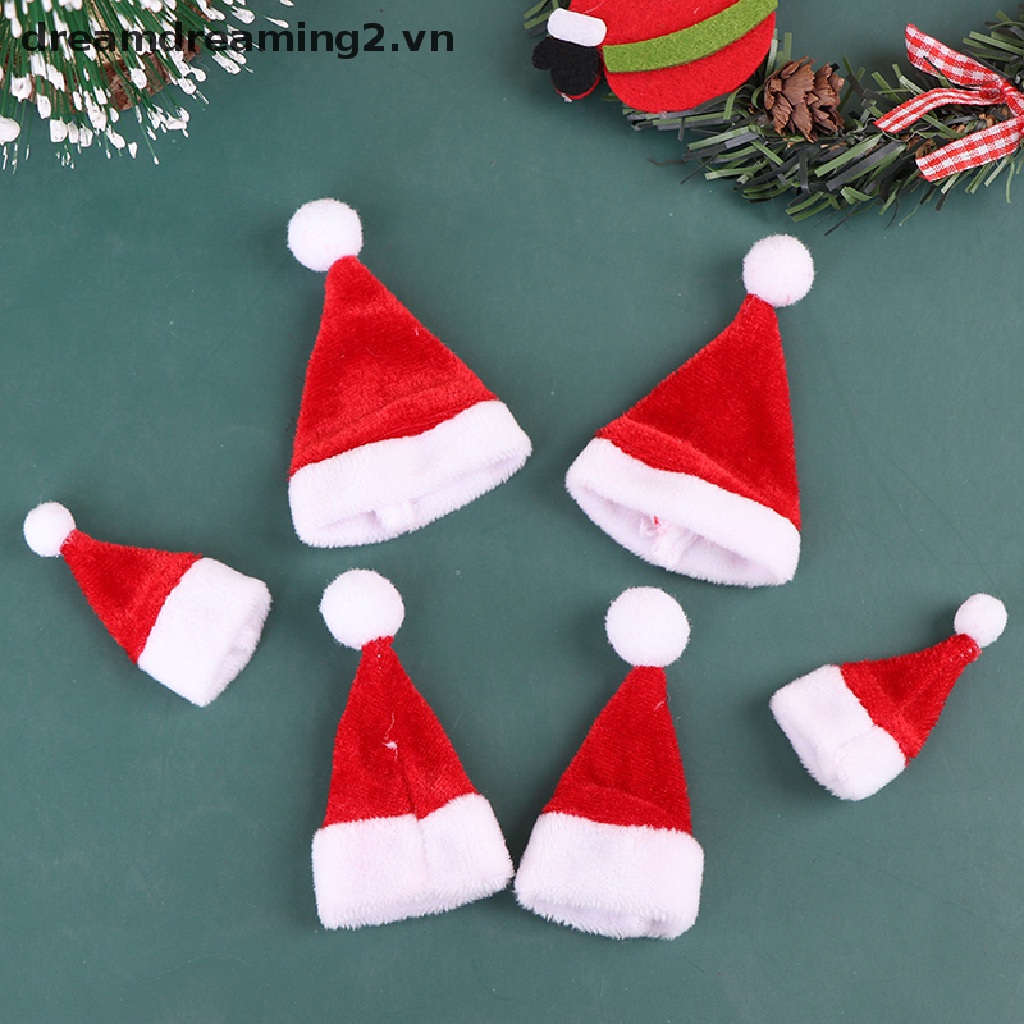 Bộ 2 Mũ Giáng Sinh mini Trang Trí Búp Bê