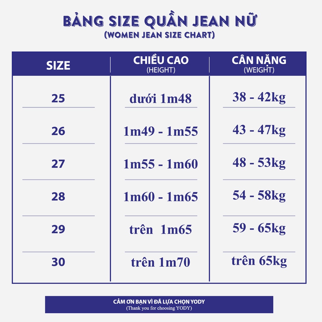 Quần Jeans nữ dáng boy YODY dáng ôm Boyfriend Cotton USA không phai màu, không co rút QJN5058