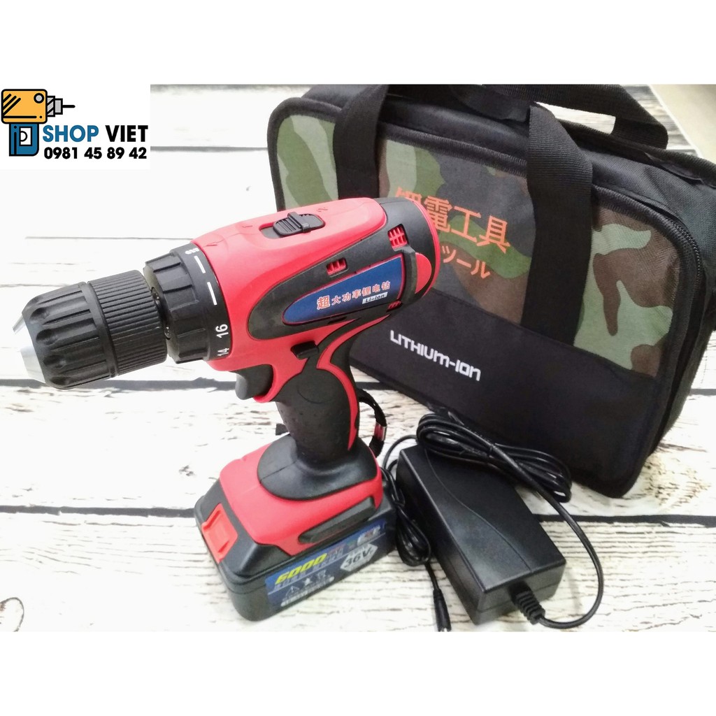 SV Bộ máy khoan 18V Liion Cordless 2 chức năng cao cấp