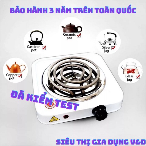 Bếp hơ lá trầu cho bé, bếp điện mini 1000W xài điện 220v thích hợp mọi loại nồi,xoong...
