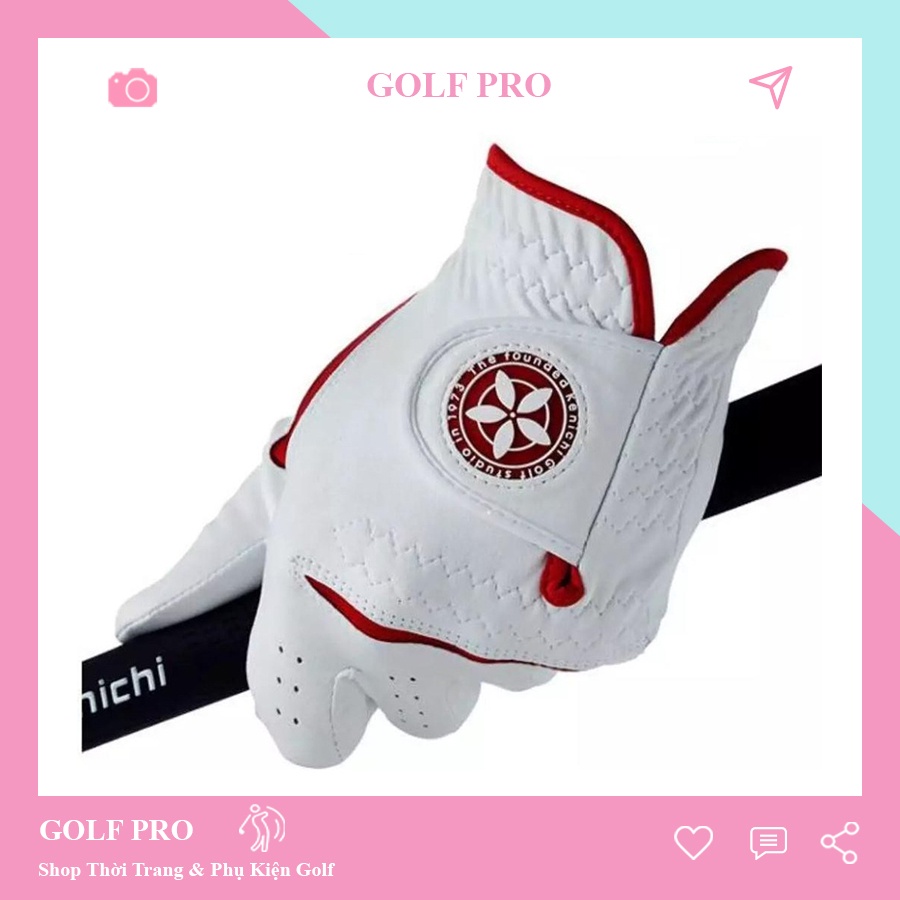 Găng tay chơi golf nam Kenichi thoáng khí có cả hai tay chống trượt GOLF PRO GT007