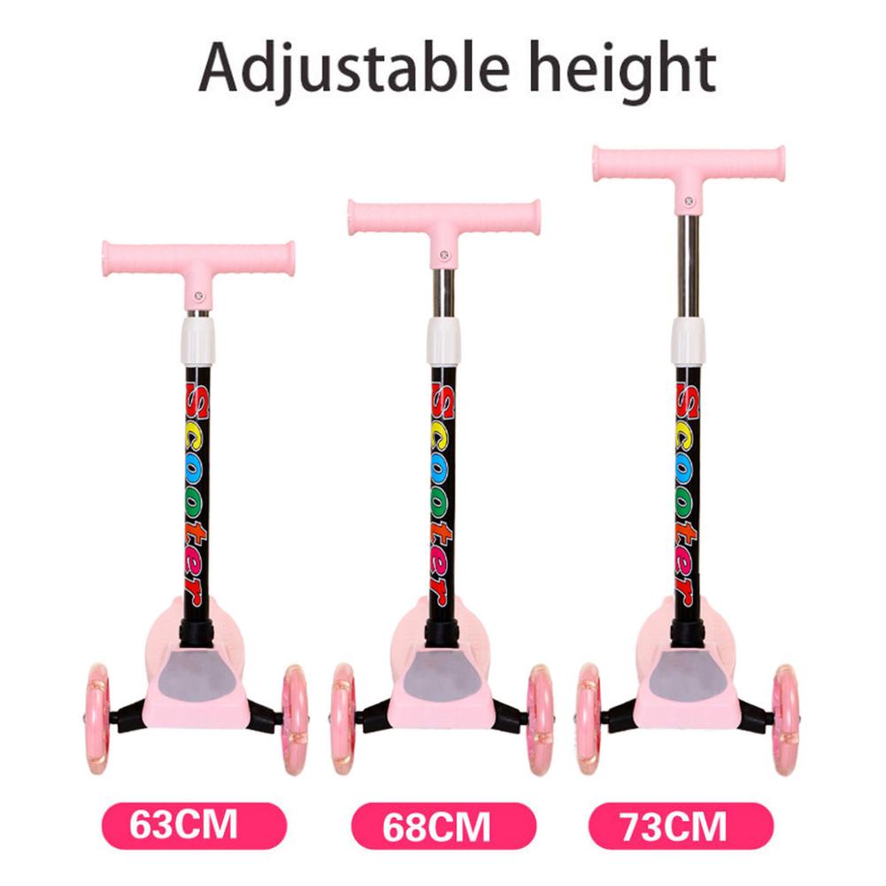 Bộ 3 Bánh Xe scooter 4 Mức Độ sa6049 Có Thể Gấp Gọn Giúp Luyện Tập Cơ Chân Và Cân Bằng Cho Trẻ Em