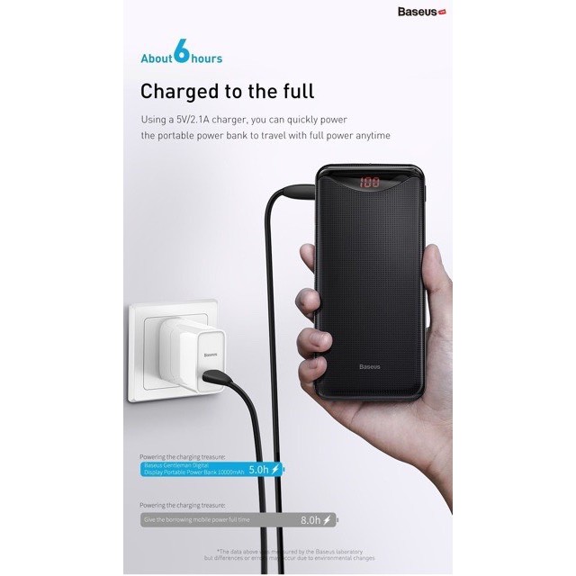 [BH CHÍNH HÃNG 12T ] Pin dự phòng nhỏ gọn Baseus 10000mAh dùng cho iPhone/Samsung/Oppo/ Xiaomi