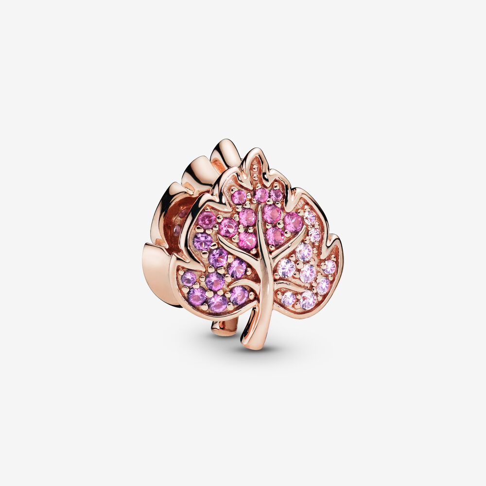Charm Của Chiếc Lá pavé Lấp Lánh