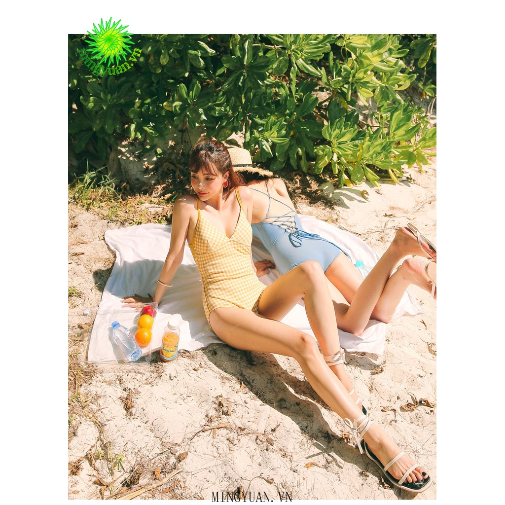 Áo Tắm Một Mảnh Kẻ Sọc Caro Phong Cách Hàn Quốc | BigBuy360 - bigbuy360.vn