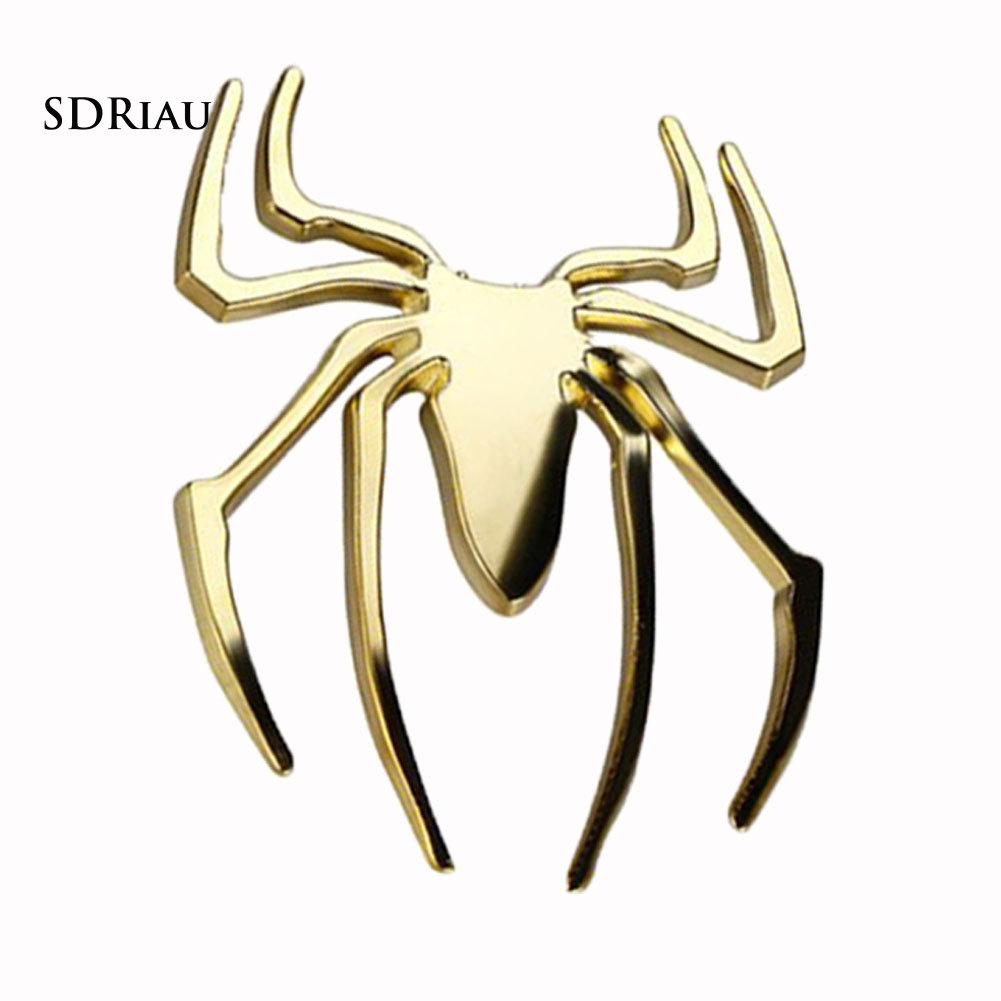 Miếng dán trang trí xe hơi hình con nhện bằng kim loại tùy chọn màu sắc