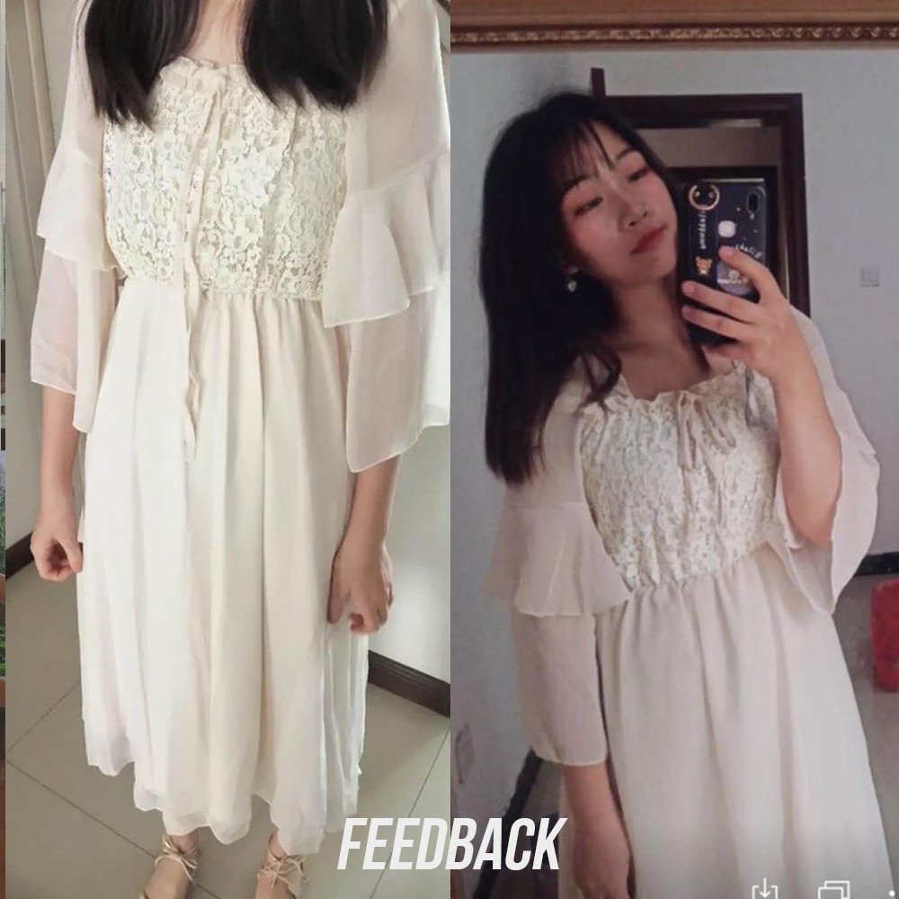 Váy Công Chúa Tay Dài Xòe Dáng Dài / Đầm Voan Tay Bồng Ulzzang Hàn Quốc Bánh Bèo Dễ Thương V00054 | BigBuy360 - bigbuy360.vn