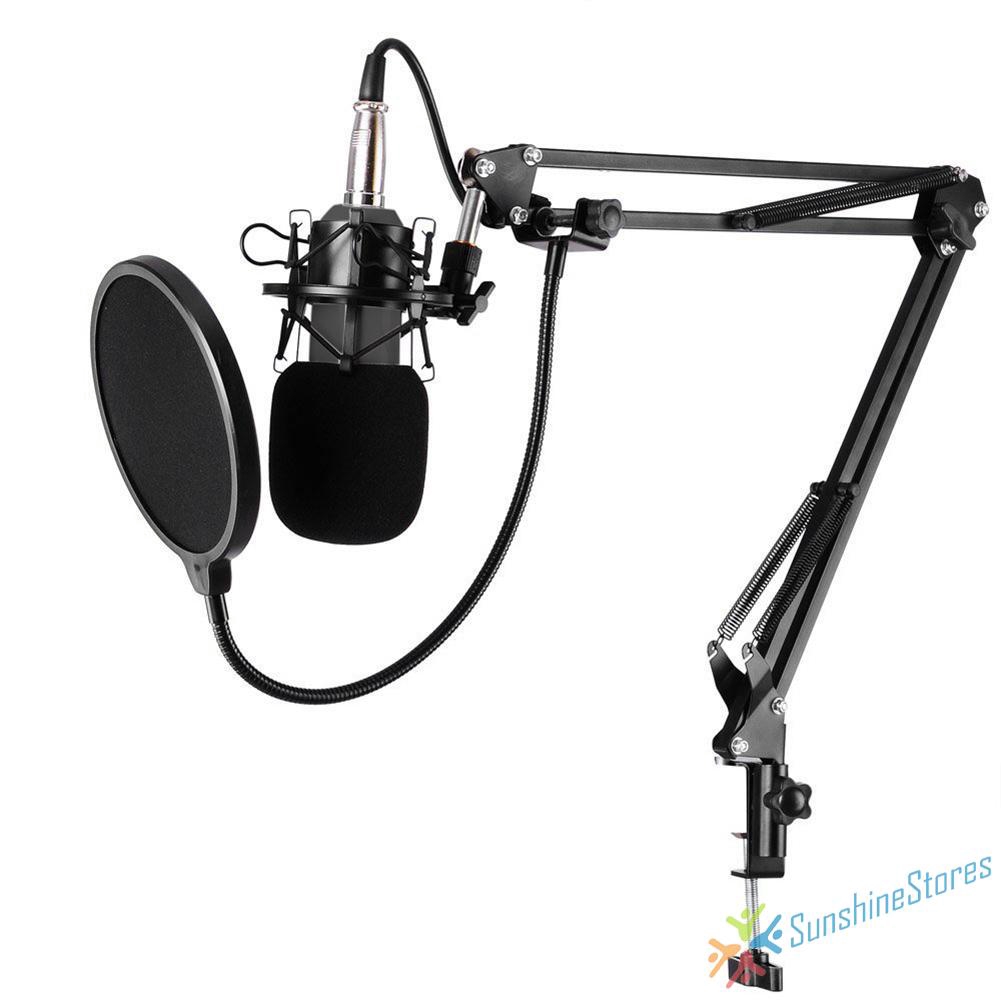 BM-800 Cardiod Condenser Capacitor Microphone Music Recording Mic for PC