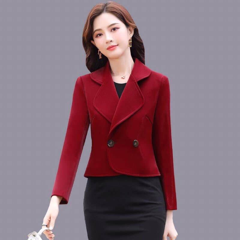 Áo khoác dạ nữ dáng ngắn sang chảnh dễ phối đồ QCNP3273