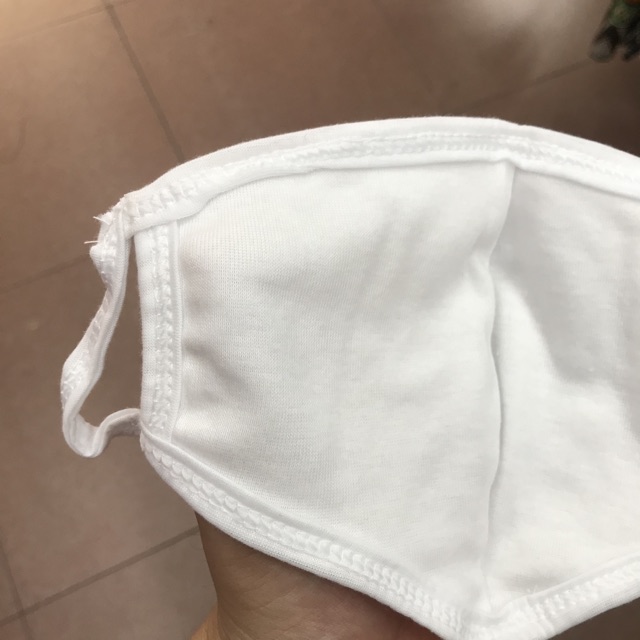 Khẩu trang vải  Dùng nhiều lần   Khẩu trang dệt kim 2 lớp một màu chống bụi phòng ngừa các bệnh hô hấp - Hugo Shop