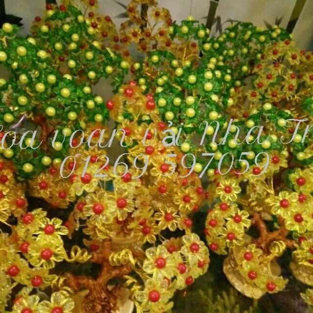 Vật liệu làm cây tài lộc pha lê - cây kim tiền vàng