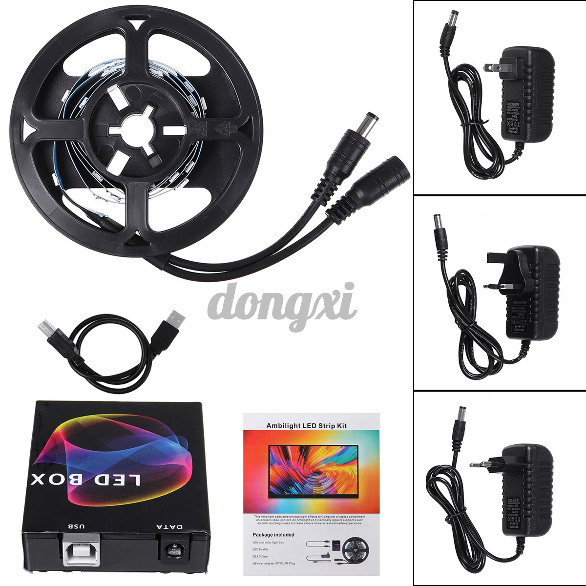 1m 30LED Strip DIY Ambilight TV PC USB LED Strip HDTV Computer Monitor Backlight