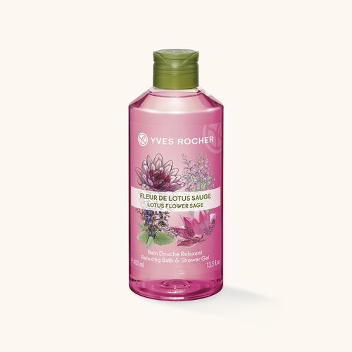 Gel tắm Yves Rocher từ hoa sen và tinh dầu cây xô thơm 400ml