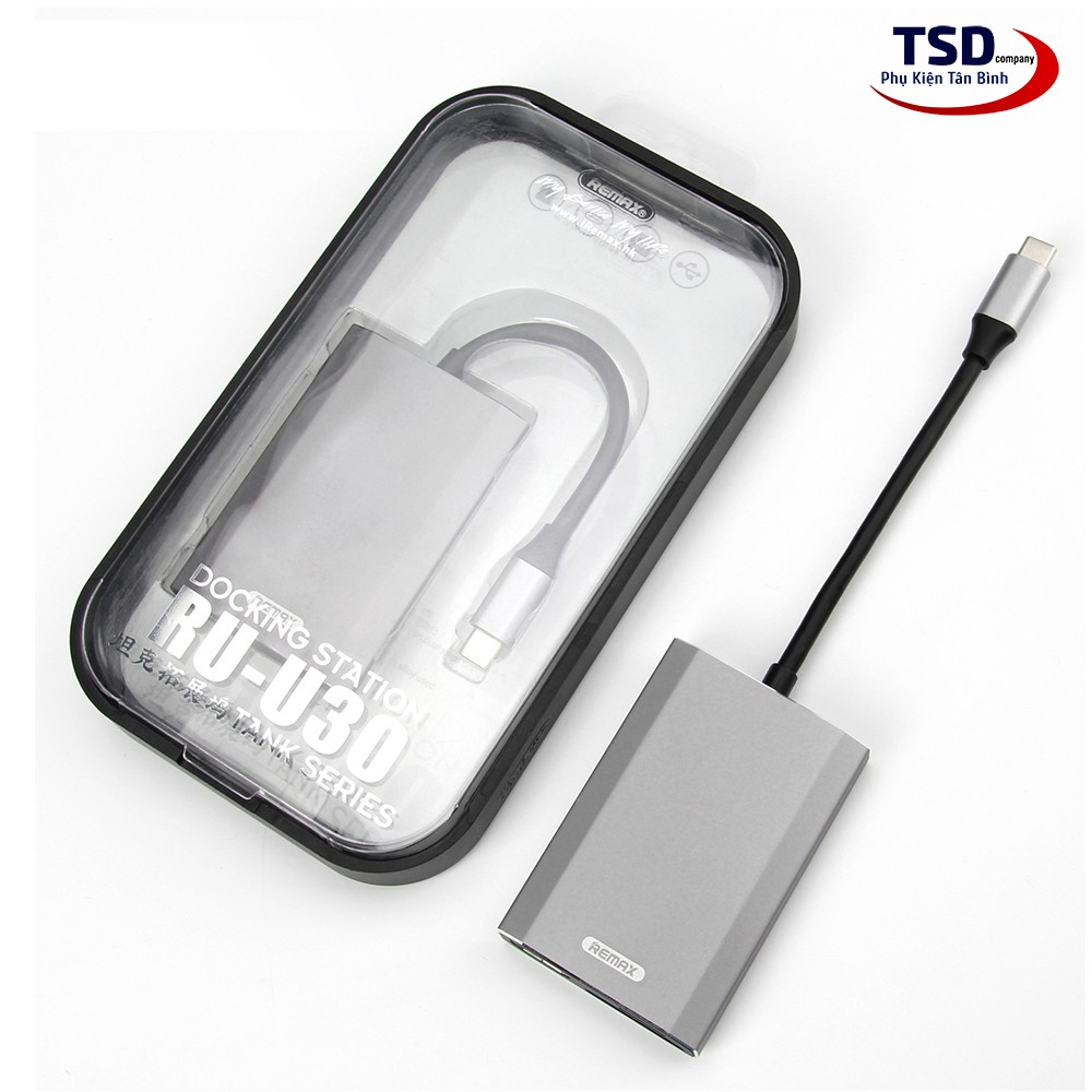 [Mã 44ELSALE2 giảm 7% đơn 300K] HUB Chuyển TypeC Ra USB 3.0, HDMI, USB C, Thẻ Nhớ Chính Hãng Remax Tốc Độ Cao