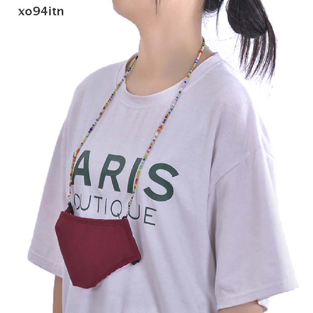 【tn】 Anti-lost Beaded Chain Face Lanyards Reading Glasses Straps Mask Cord Holder .