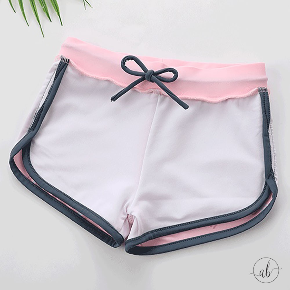 Đồ bơi bé gái áo ba lỗ, quần đùi, màu hồng Hello Summer  (5-12 tuổi) (20-35kg)