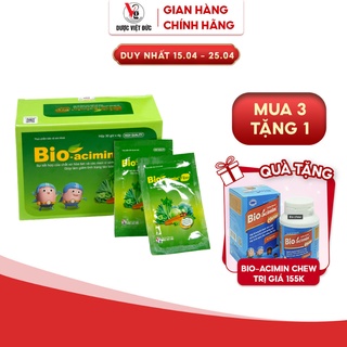 Cốm vi sinh Bio acimin Fiber bổ sung chất xơ tự nhiên cải thiện tình trạng táo bón hộp 30 gói