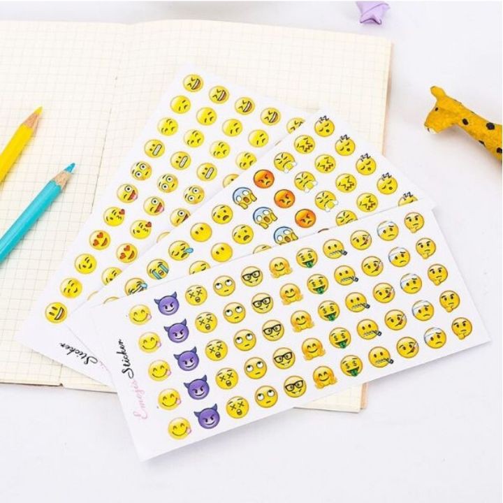 Miếng Dán Trang Trí Sticker Emoji Cảm Xúc Trang Trí Điện Thoại, Laptop, Scrapbook, Album, Nhật ký và Đồ dùng Cá Nhân