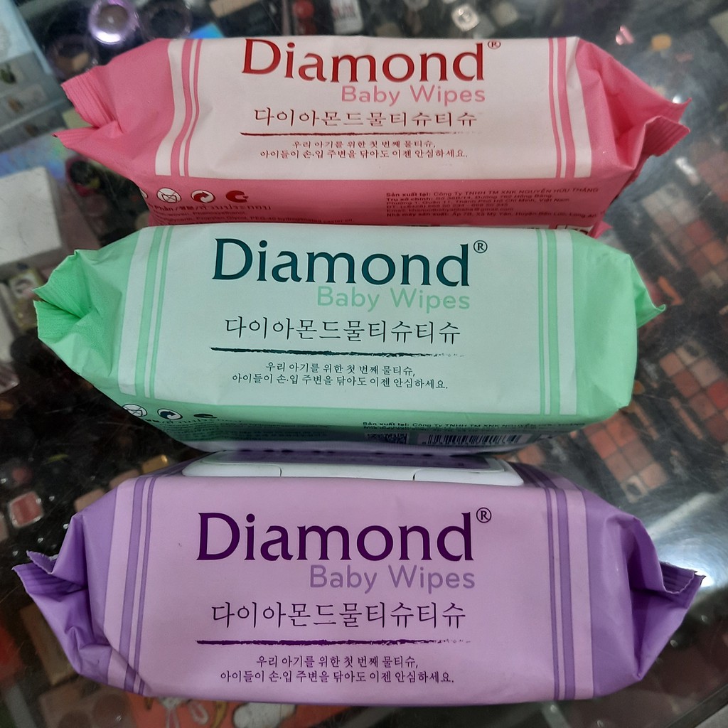 Giấy ướt diamond baby wipes 125gr gói lớn tiện lợi