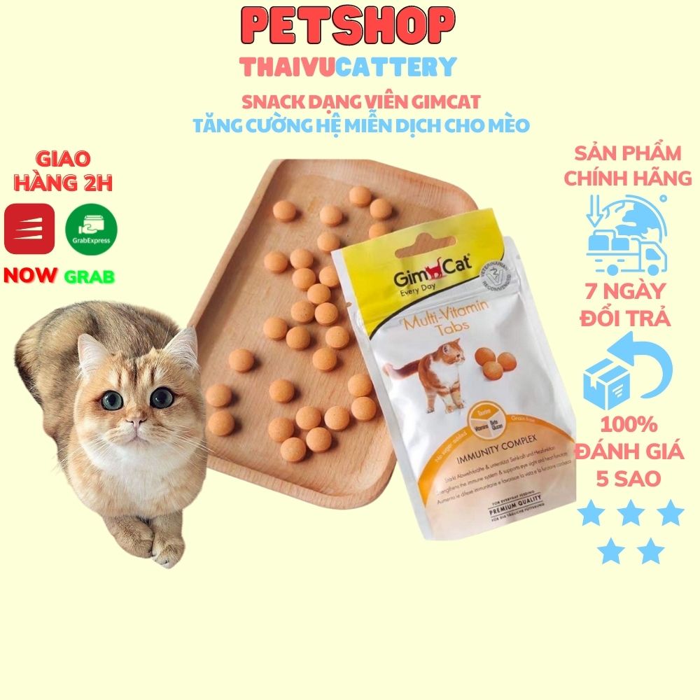 Snack dạng viên GIMCAT tăng cường hệ miễn dịch cho mèo