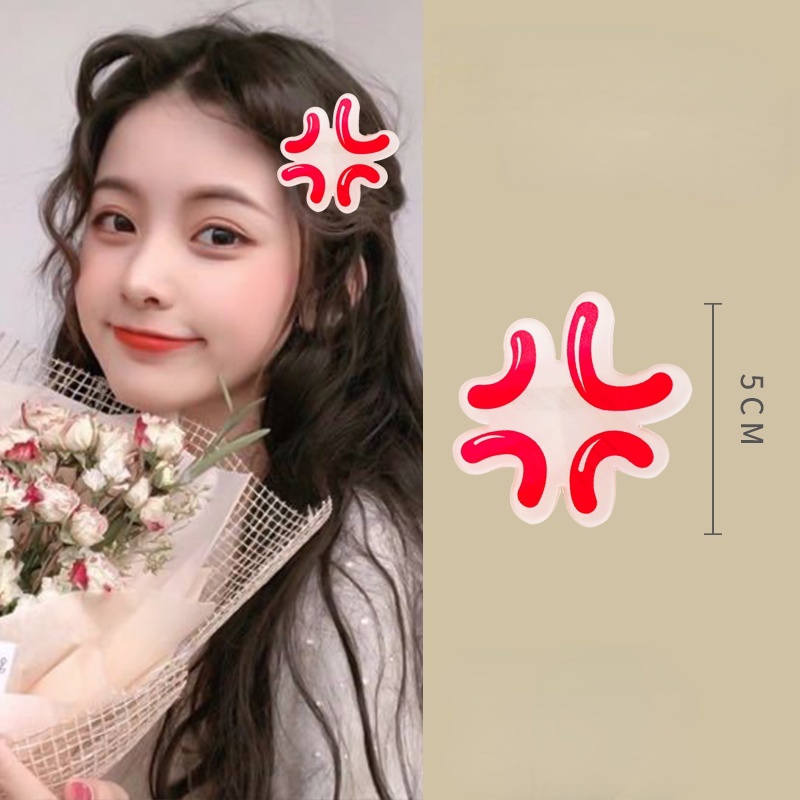 Kẹp tóc nhựa acrylic phong cách Hàn Quốc dễ thương