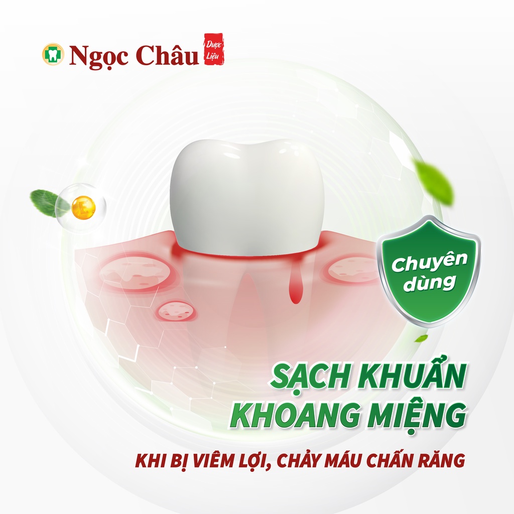 Nước súc miệng dược liệu Ngọc Châu  - Giảm nhiệt miệng, đau, chảy máu chân răng, lợi, nhổ răng, cạo vôi