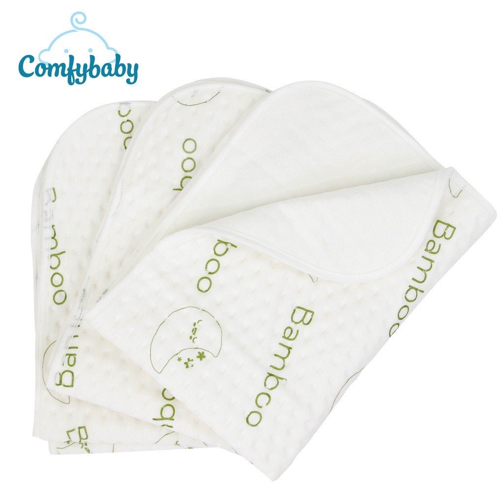 Tấm lót chống thấm thay tã 4 lớp Organic Comfybaby 100% cotton hữu cơ cao cấp kháng khuẩn thoáng khí