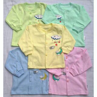 Sét 5 áo nỉ cotton dài tay cho trẻ sơ sinh