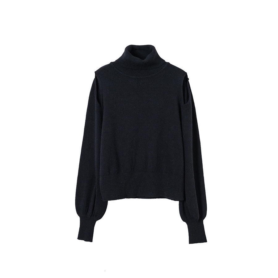 Áo len cổ lọ hở vai thiết kế mới thời trang thu đông dành cho nữ