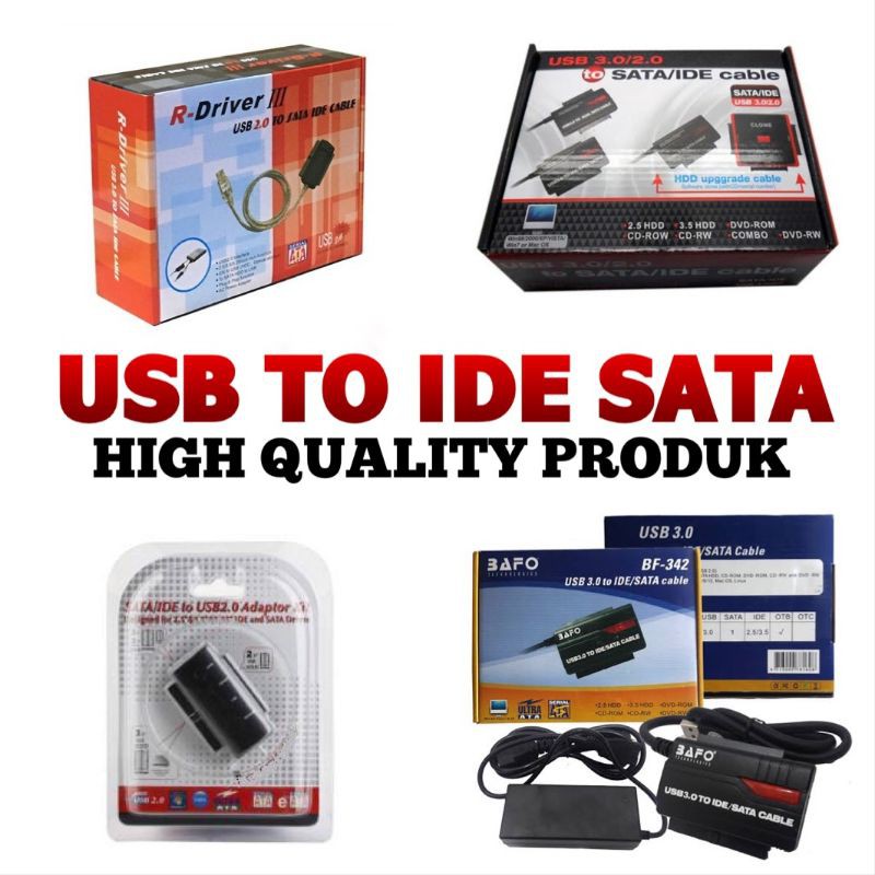 Cáp Chuyển Đổi Usb Sang Ide Sata Cho Ổ Cứng Ngoài Máy Tính / Notebook / R-driver Iii / Bafo