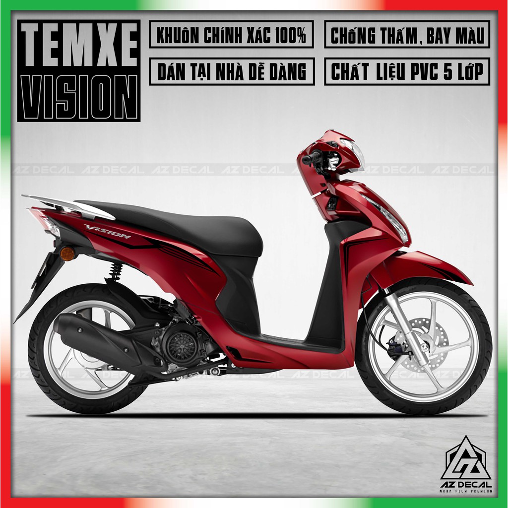 Tem Xe Vision | VS152009TC | Thiết Kế Tem Chỉ - Chống Nước, Chống Phai Màu