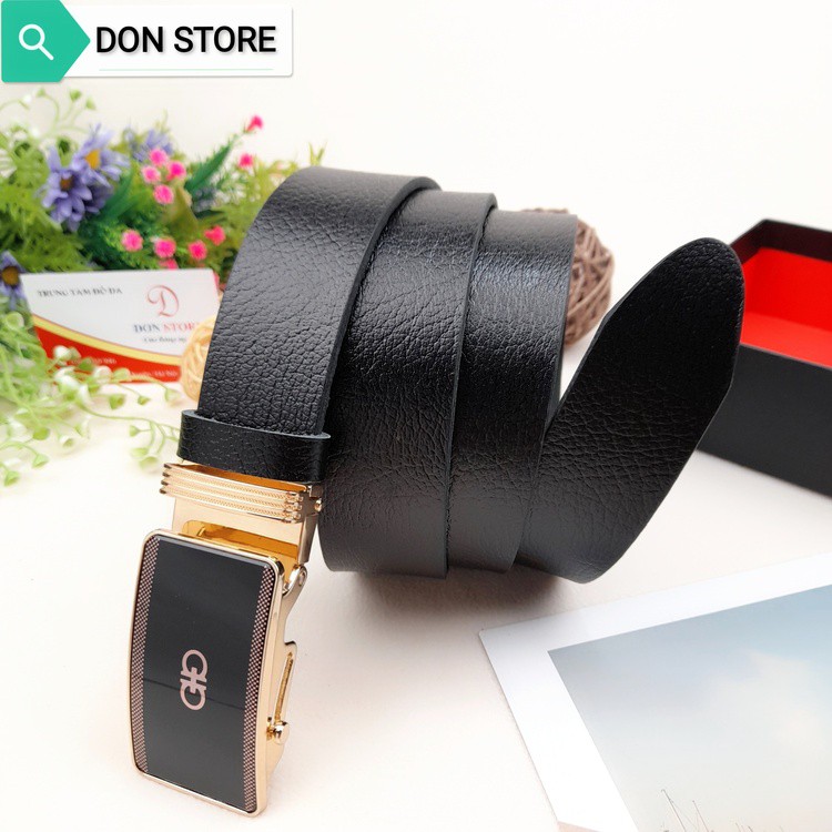 Thắt Lưng Da Nam Da Bò Thật Mặt Khóa Chống Rỉ Cao Cấp BH 12 Tháng