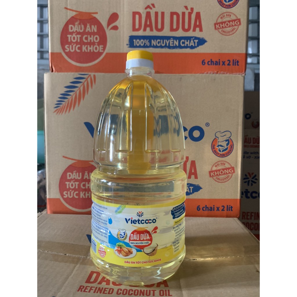 Chai 2 lít - Dầu Dừa Chiên Xào ( Cooking oil )  Vietcoco