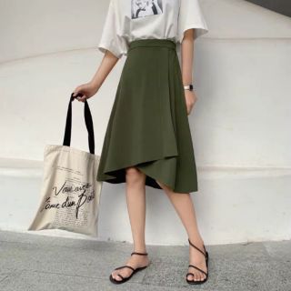 Order chân váy ngang gối vạt chéo