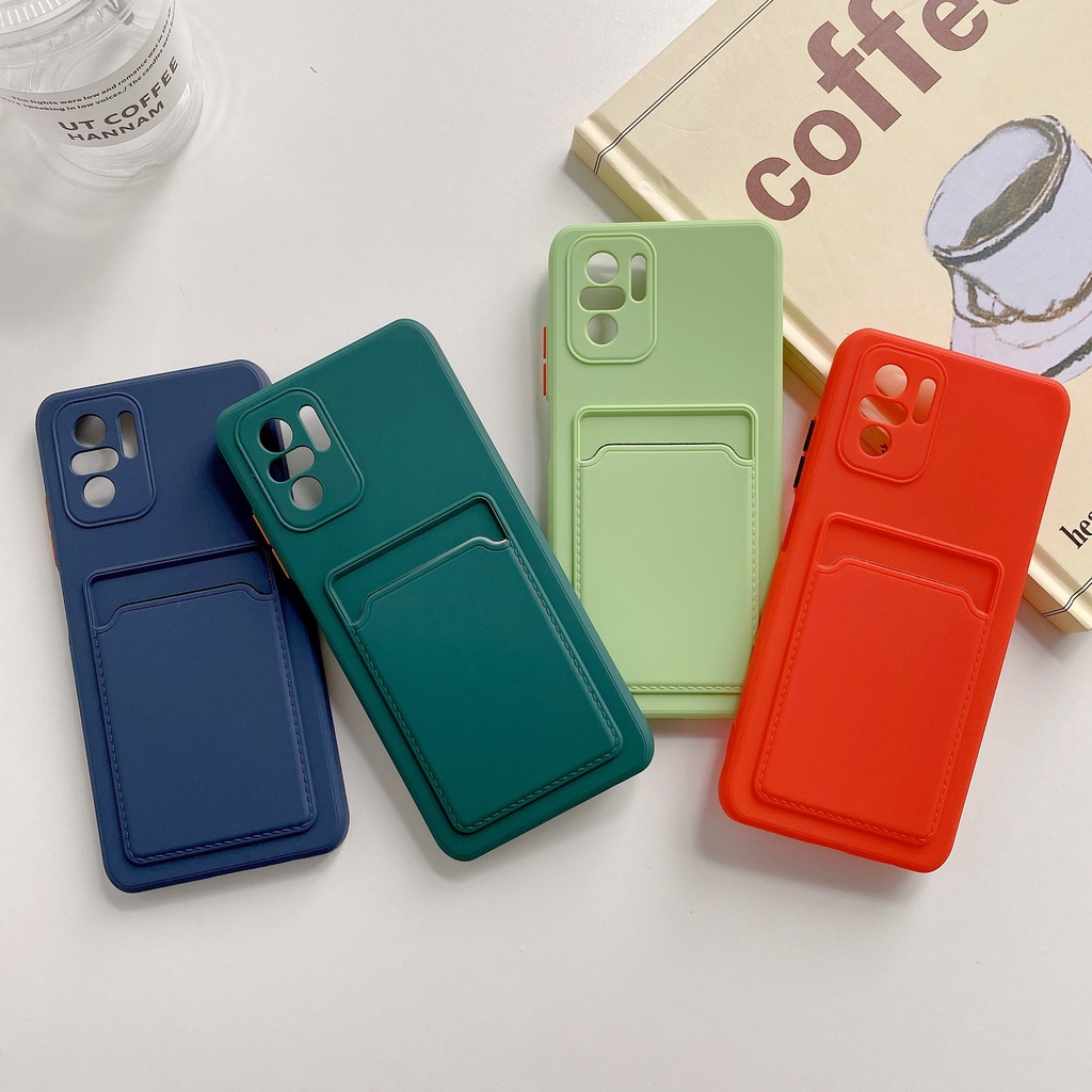 Ốp điện thoại silicon mềm chống sốc tích hợp ví đựng thẻ dành cho Xiaomi POCO X2 M3 Pro F3 Redmi 10 K40 Pro K30 K30i Mi 10S