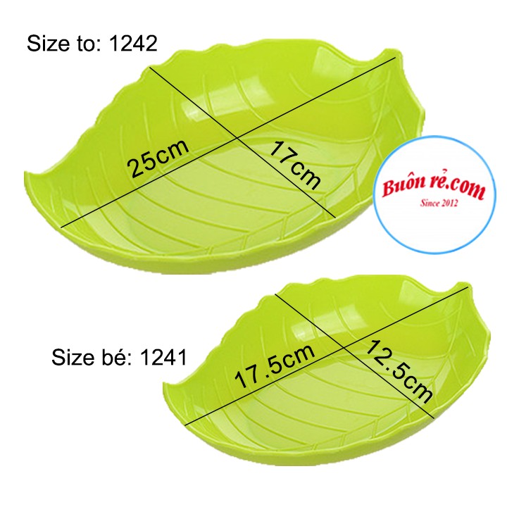 Đĩa nhựa hình lá VIỆT NHẬT PLASTIC 2 size (MS:1241/1242) - mẫu mới siêu xinh - Buôn Rẻ 01226