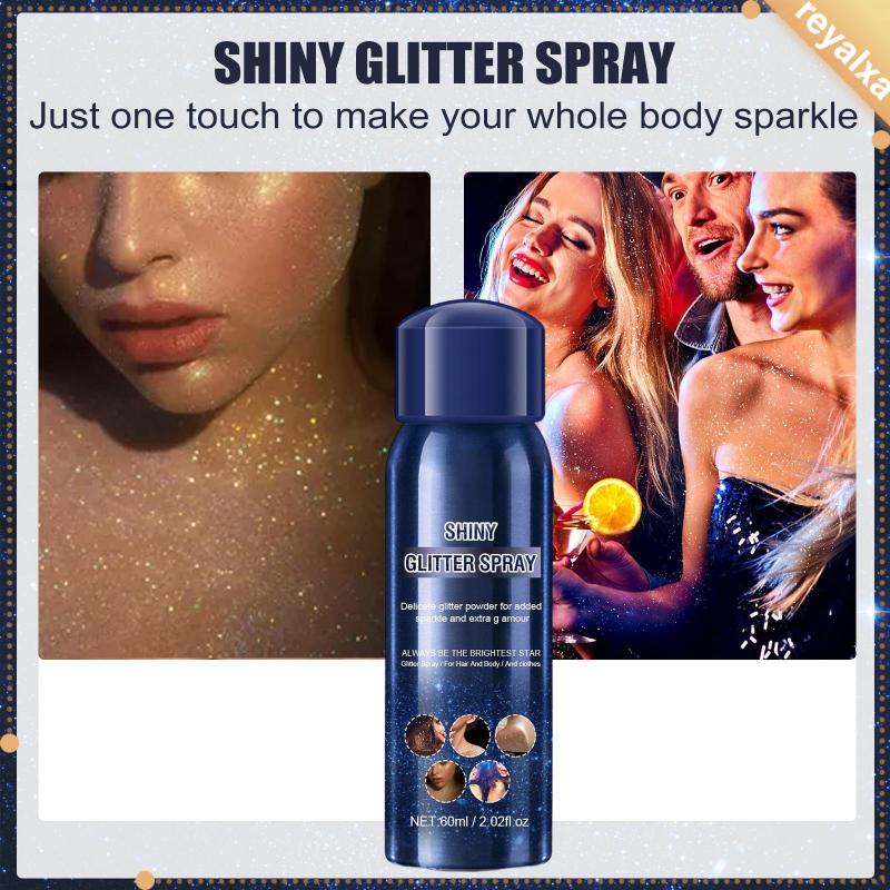 Xịt Kim Tuyến Lấp Lánh Dùng Trang Điểm Cơ Thể / Mặt / Vai / Tay / Chân