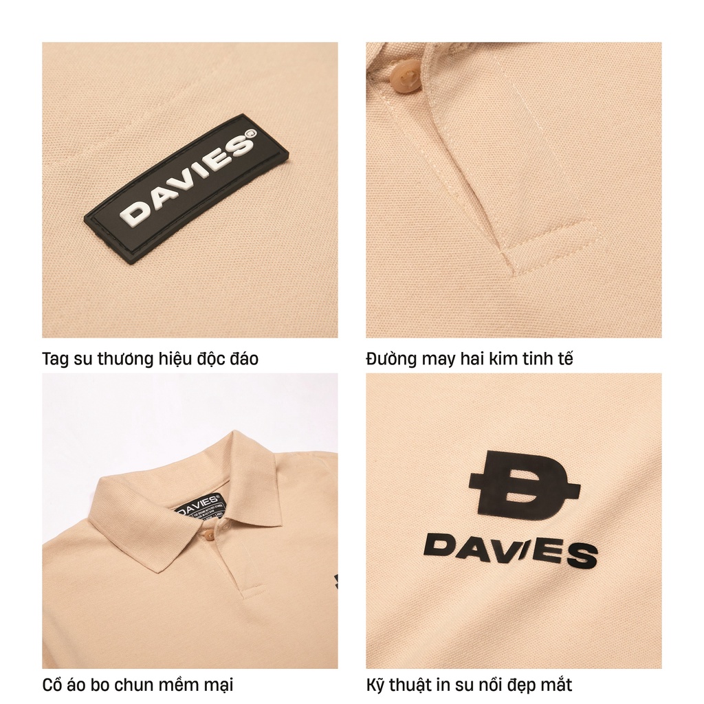 Áo polo nam nữ form rộng tay lỡ Basic nhiều màu local brand DAVIES| D27-PL2