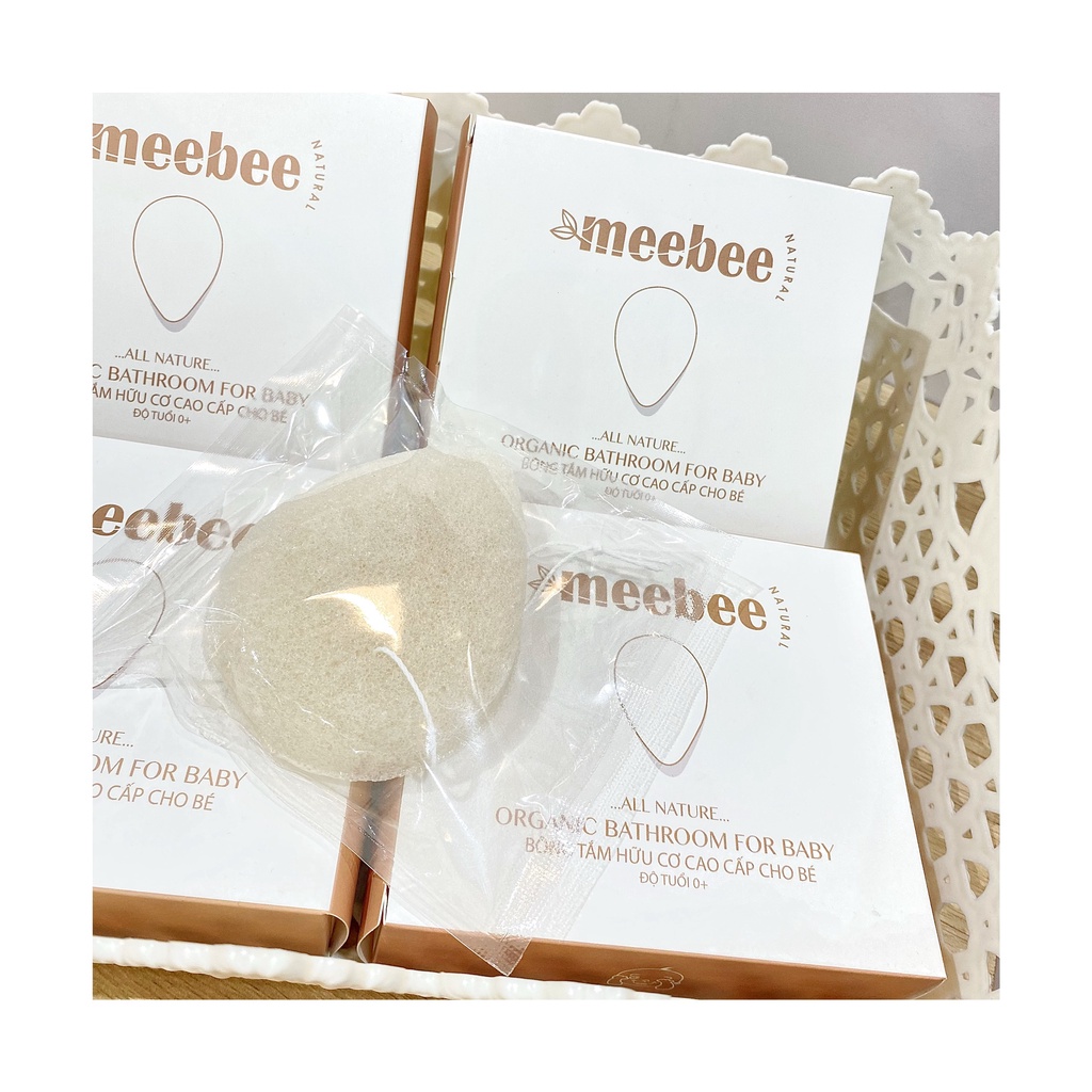 Bông tắm cao cấp hữu cơ Organic cho bé sơ sinh Meebee