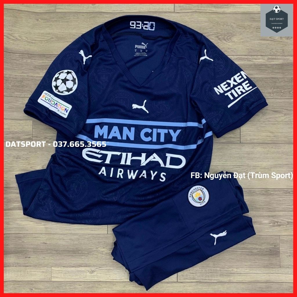 Quần áo bóng đá Mancity ⚡FREESHIP⚡ Bộ Áo Đấu CLB Manchester City Mẫu Sân Thứ 3. Hàng Gai Thái Cao Cấp - Thoáng Mát