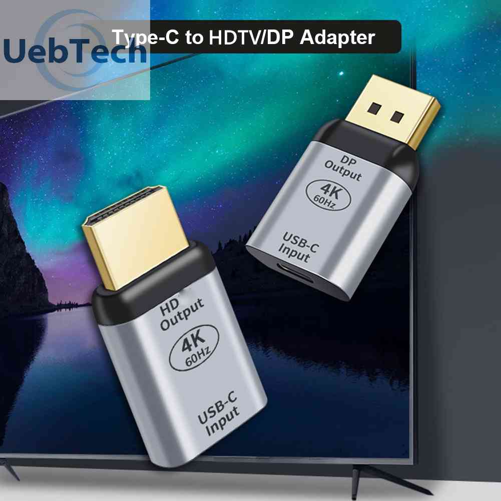 Đầu Chuyển Đổi Cổng USB Type C Sang HDMI DP 4K 60Hz Tiện Dụng
