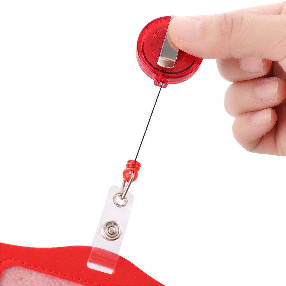 Bao đựng thẻ ID/ bảng tên bằng da PU màu kẹo thuận tiên cho y tá/ sinh viên trường học