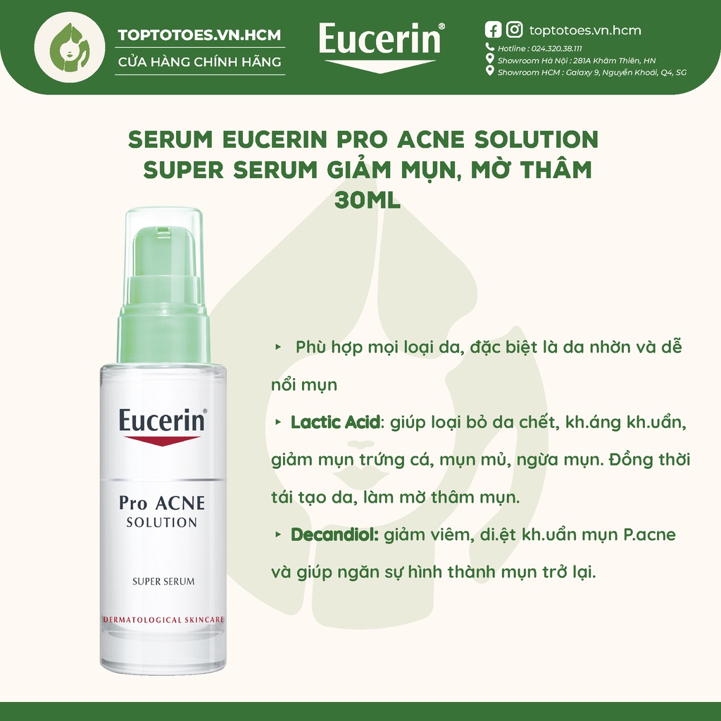 Serum giảm mụn, mờ thâm Eucerin Pro Acne Solution Super Serum - 30ml